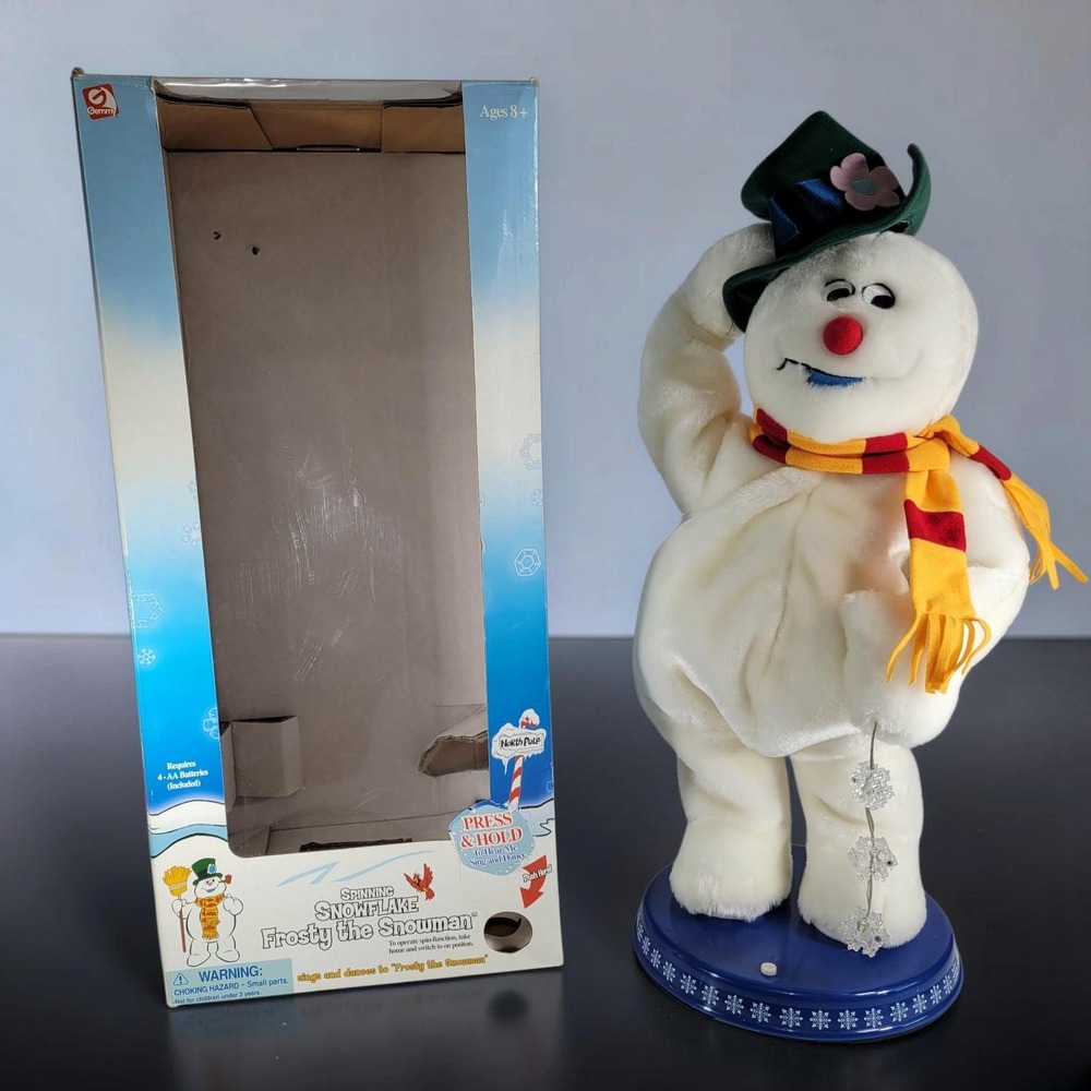 2002 Gemmy Frosty the Snowman Animated DOESN'T DANCE Sings & Spins Snowflakes